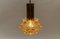 Lampada da soffitto in vetro ambrato di Helena Tynell per Limburg, Germania, anni '60, Immagine 9
