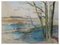 Aleksandra Belcova, Flooded River, 1950s, Pastel on Paper, Image 1