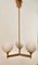 Brass Chandelier with Shiny White Balls 1