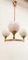 Brass Chandelier with Shiny White Balls 24