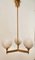 Brass Chandelier with Shiny White Balls 13