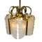 Brass and Glass Pendant Lamp by Carl Fagerlund for Orrefors, 1960s 6