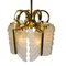 Brass and Glass Pendant Lamp by Carl Fagerlund for Orrefors, 1960s, Image 6