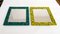 Espejos pequeños con marco decorativo en amarillo y verde. Juego de 2, Imagen 7