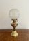 Antique Edwardian Oil Lamp in Brass and Glass, 1900 1