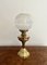 Antike edwardianische Öllampe aus Messing & Glas, 1900 4