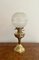 Antike edwardianische Öllampe aus Messing & Glas, 1900 2
