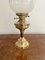 Antike edwardianische Öllampe aus Messing & Glas, 1900 3