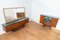 Sideboard aus Palisander & Marmorsockel mit Glasablage, 1950er, 2er Set 1