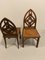 Gothic Style Walnut Hall Chairs, Set of 2 2