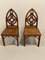 Gothic Style Walnut Hall Chairs, Set of 2 1