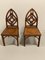 Gothic Style Walnut Hall Chairs, Set of 2, Image 1