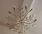 Mid-Century 10-Flame German Chandelier with Partly White Painted Brass Frame & Leaf Motifs, 1960s, Image 4