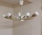 Mid-Century 10-Flame German Chandelier with Partly White Painted Brass Frame & Leaf Motifs, 1960s 2