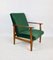 Vintage Green Velvet Armchair, 1970s 1