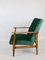 Fauteuil Vintage en Velours Vert, 1970s 6