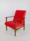 Vintage Red Velvet Armchair, 1970s 7