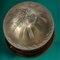 Lampada da soffitto vintage in bronzo con paralume in cristallo molato, anni '60, Immagine 9