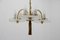 Art Deco Brass Wood and Glass Chandelier, 1940s, Image 18