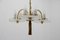 Art Deco Brass Wood and Glass Chandelier, 1940s, Image 9