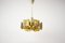 Mid-Century Brass Chandelier, Hungary, 1970s, Image 2