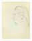 Flor David, Skizze für ein Porträt, Zeichnung auf Papier, Mitte des 20. Jahrhunderts 1