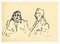 Mino Maccari, Figures, Ink Drawing, Mid-20th Century 1