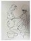 Mino Maccari, poliamoroso, dibujo al carboncillo, años 60, Imagen 1