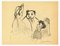 Mino Maccari, Family Meeting, Watercolor, Mid-20th Century 1
