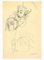 Mino Maccari, Flattery, Pencil Drawing, Mid-20th Century 1