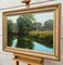 David Morgan, River Landscape Scene with Cattle & Thatched Cottage, 1999, Oil on Canvas, Framed 7