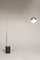 Lampada da terra ad arco con braccio regolabile in acciaio e base in metallo nero di Reggiani, anni '70, Immagine 2