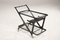 Black Wood and Glass Shelves Cart attributed to Cesare Lacca for Cassina, 1950s, Image 4