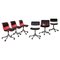 Swivel Wheeled Office Chairs attributed to Osvaldo Borsani for Tecno, 1980s, Set of 6, Image 1