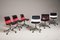 Swivel Wheeled Office Chairs attributed to Osvaldo Borsani for Tecno, 1980s, Set of 6 2