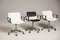 Chaises de Bureau Pivotantes Blanches à Roulettes attribuées à Osvaldo Borsani pour Tecno, 1980s, Set de 3 2
