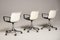 Swivel Wheeled White Office Chairs attributed to Osvaldo Borsani for Tecno, 1980s, Set of 3 4