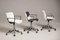 Swivel Wheeled White Office Chairs attributed to Osvaldo Borsani for Tecno, 1980s, Set of 3 3
