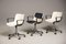 Chaises de Bureau Pivotantes Blanches à Roulettes attribuées à Osvaldo Borsani pour Tecno, 1980s, Set de 3 5