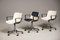 Swivel Wheeled White Office Chairs attributed to Osvaldo Borsani for Tecno, 1980s, Set of 3 5