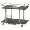 Steel Wheeled Bottle Holders Two Smoked Glass Shelves Cart, 1970s, Image 1