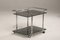 Steel Wheeled Bottle Holders Two Smoked Glass Shelves Cart, 1970s 4