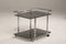 Steel Wheeled Bottle Holders Two Smoked Glass Shelves Cart, 1970s, Image 4