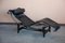 Longue LC4 Lounge Chair in Black Leather attributed to Le Corbusier for Cassina, 1980s, Image 14