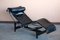Longue LC4 Sessel aus schwarzem Leder von Le Corbusier für Cassina, 1980er 16