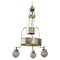 Art Deco Brass and Glass Bowls Chandelier, 1930s 1