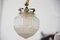 Lámpara de araña Art Déco de latón y vidrio, años 30, Imagen 10