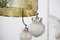 Lámpara de araña Art Déco de latón y vidrio, años 30, Imagen 8