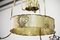 Art Deco Brass and Glass Bowls Chandelier, 1930s, Image 4