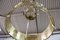 Art Deco Brass and Glass Bowls Chandelier, 1930s, Image 7
